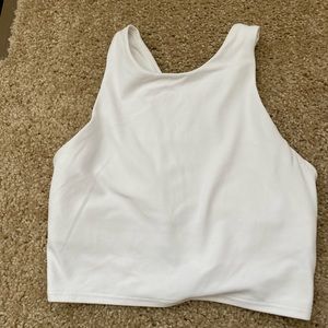 White athleta conscious crop